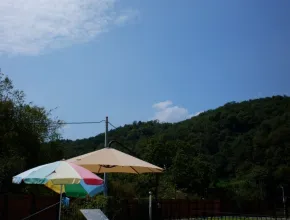 Villa con piscina que admite mascotas