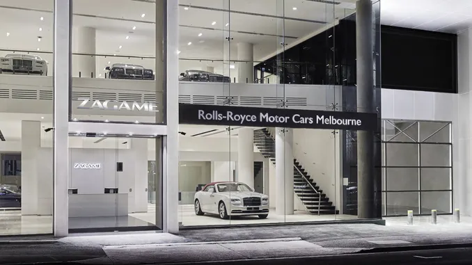 Sala de exposición de Rolls Royce en Melbourne