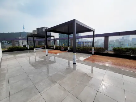 Azotea de la casa modelo de Corea