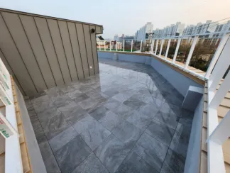 Cafetería en la azotea de Corea